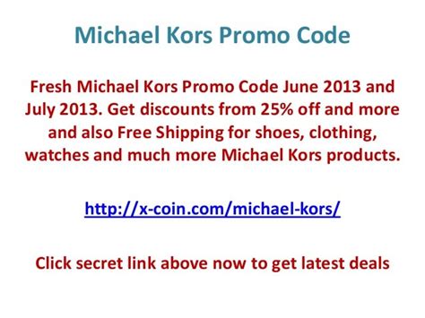 michael kors free shipping promo code